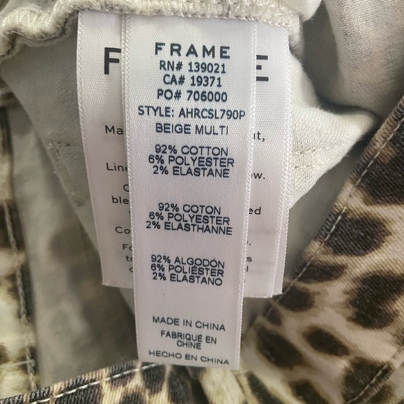 FRAME DENIM Ali Leopard Print High-Rise Cigarette Jeans - Picture 11 of 11